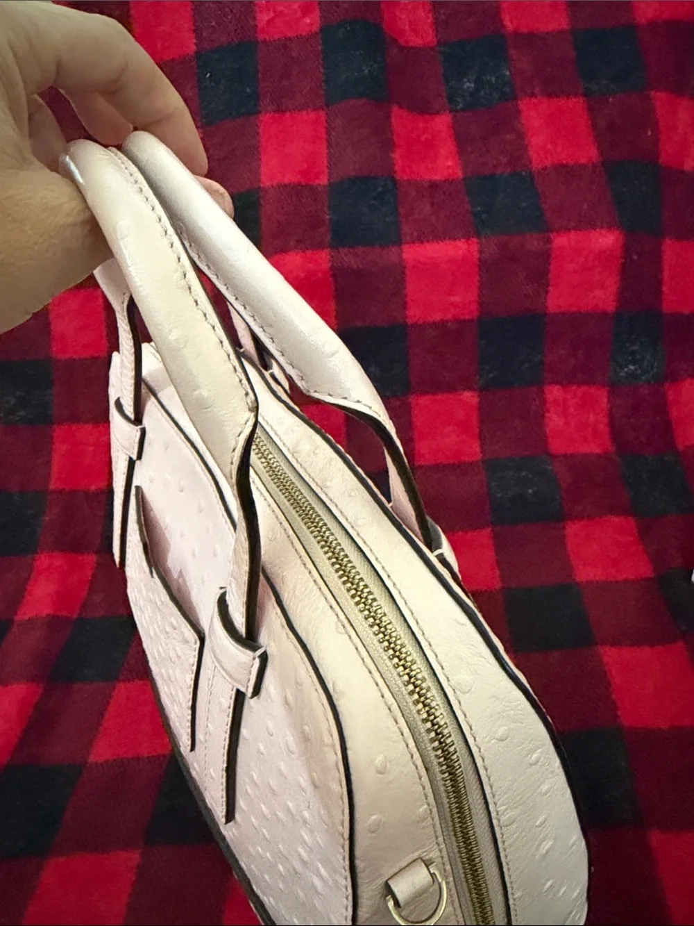 Kate Spade Riverside Street Ostrich Small Felix Satchel